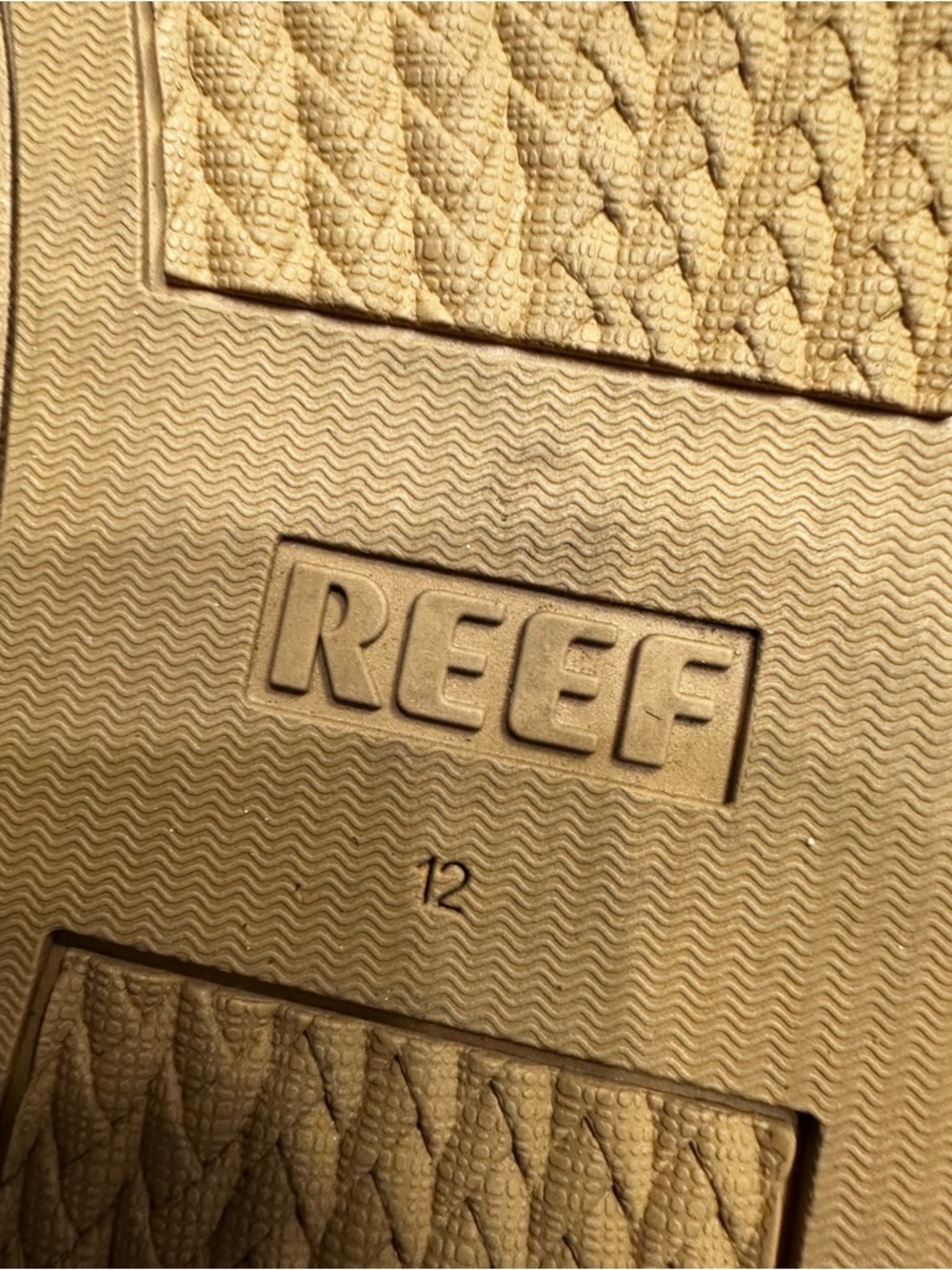 REEF Brown Cushion Sol Flat Sandals Size 12 Tan Comfort Beach Summer Espadrilles - Picture 9 of 9